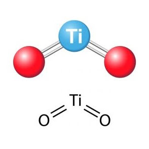 شکل 1. ساختار شیمیایی تیتانیوم دی اکسید